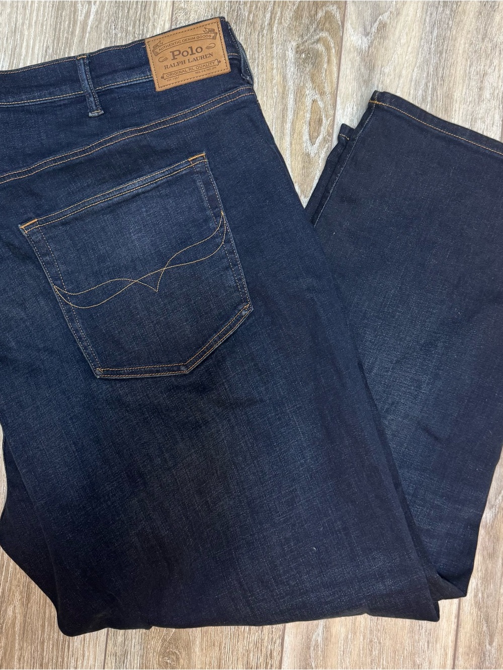 Polo by Ralph Lauren Men’s Dark Indigo Straight Jeans 48x30